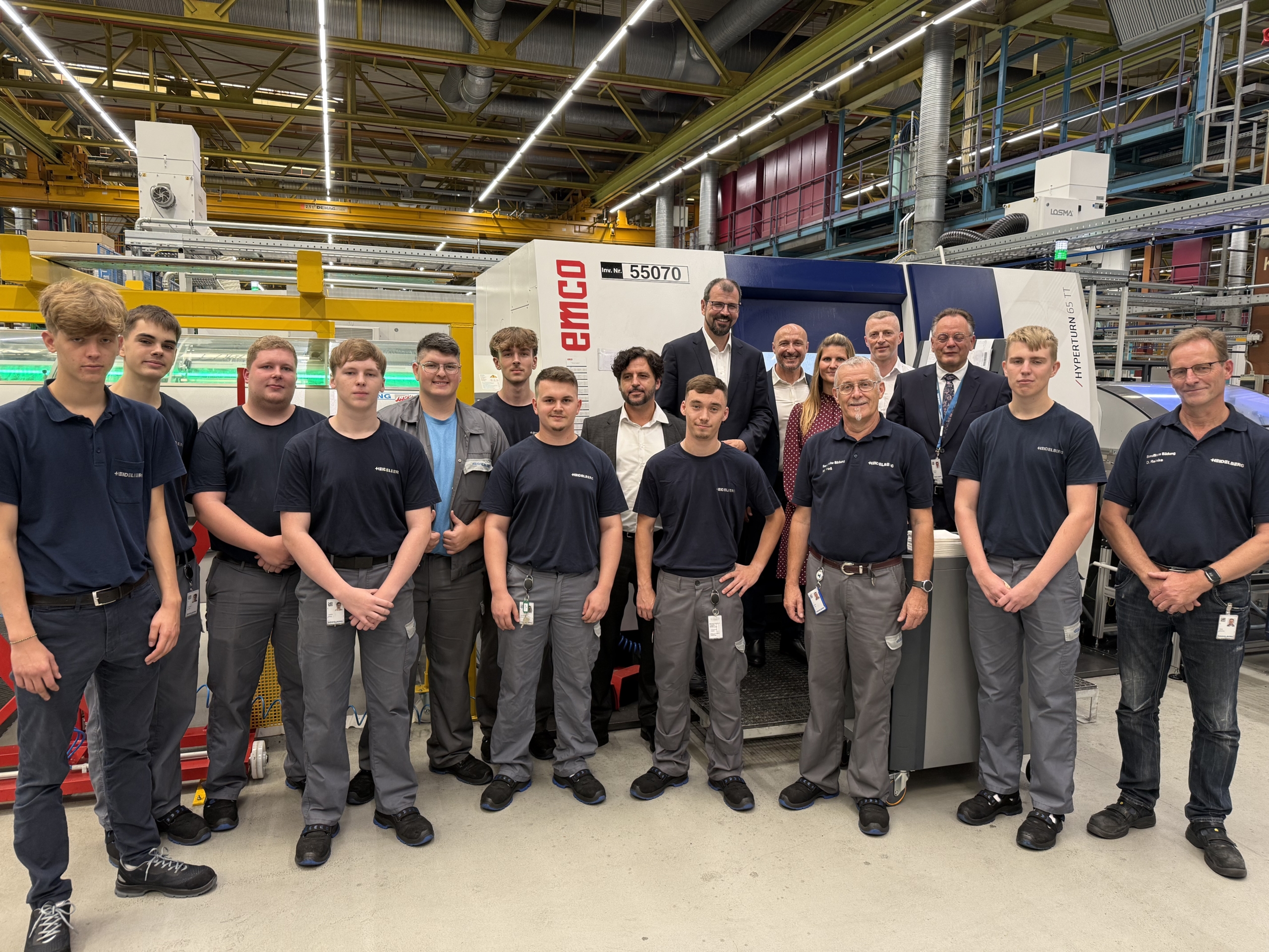 Ministerbesuch bei Heidelberger Druckmaschinen AG