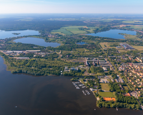 Luftbild vom Industrie- und Gewerbegebiet Kirchmöser
