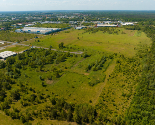 Luftbild vom Industrie- und Gewerbegebiet Hohenstücken