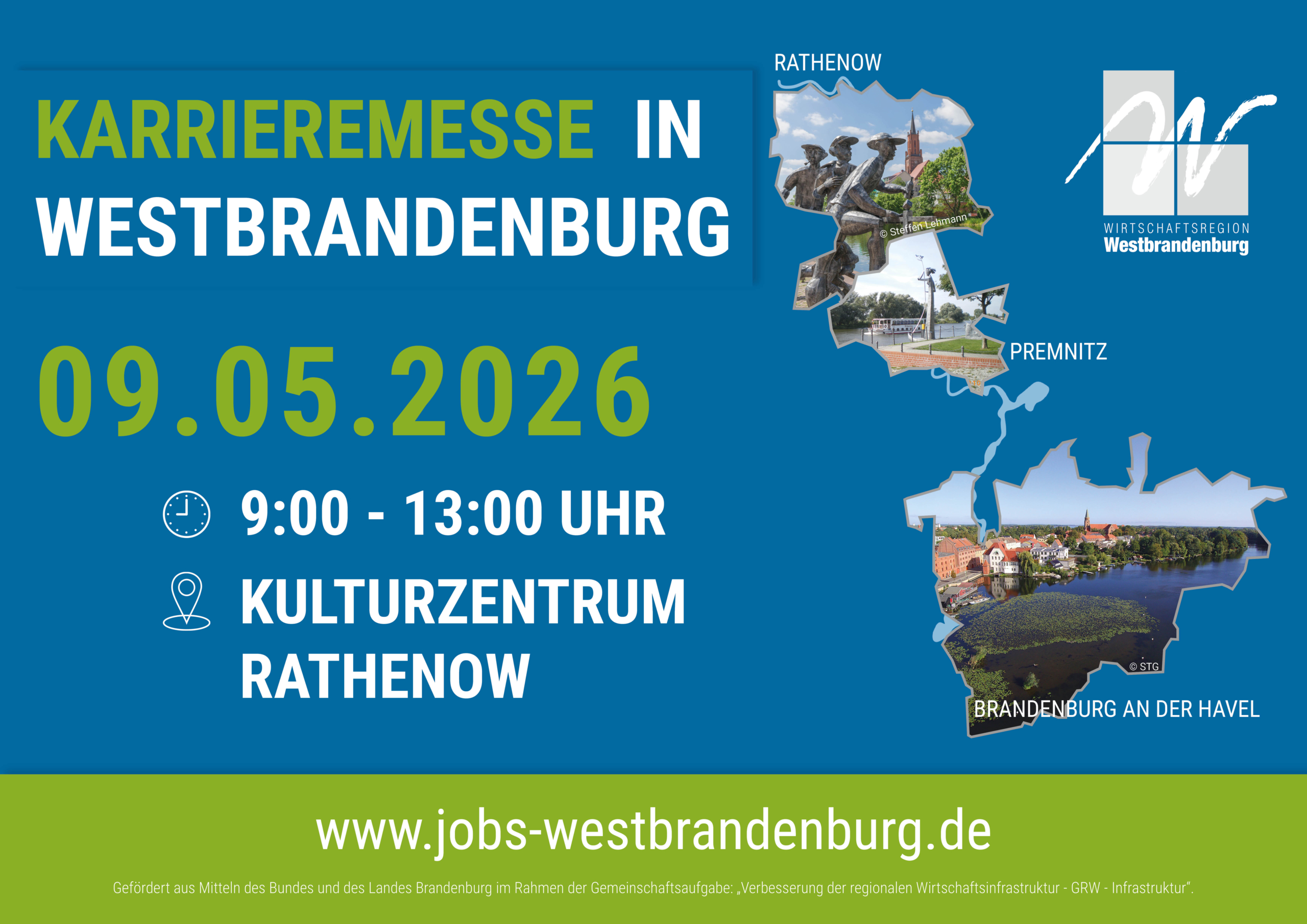 Veranstaltungsplakat Karrieremesse in Westbrandenburg 2026