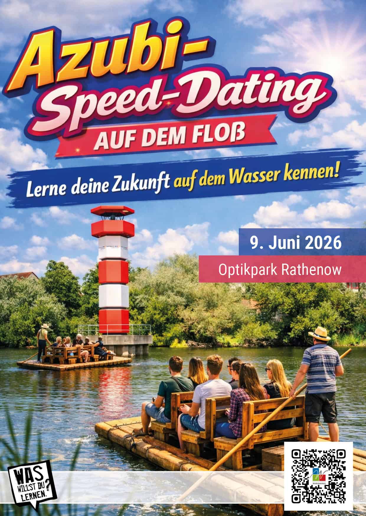 Flyer für das Azubi-Speed-Dating auf dem Floß