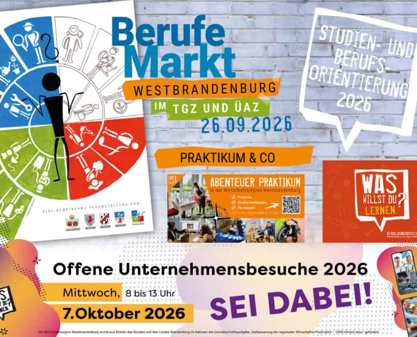 Collage der Maßnahmen zur Berufs- und Studienorientierung 2026