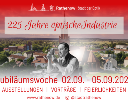 Grafik zum Opti Industrie Jubiläum 225 Jahre Stadt Rathenow