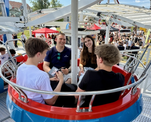 Gespräch in der Gondel mit der Wirthwein Brandenburg GmbH & Co. KG