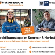 Plakatausschnitt Praktikumswoche Westbrandenburg